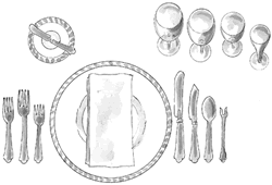 formal table setting : emily post